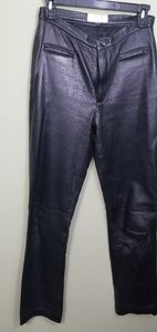 Cache Lamb Leather Black Pants